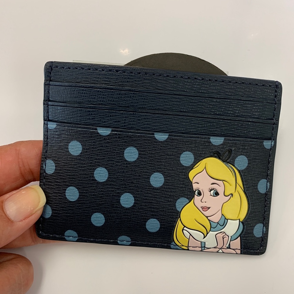 Authentic Kate spade leather Disney Alice card cs